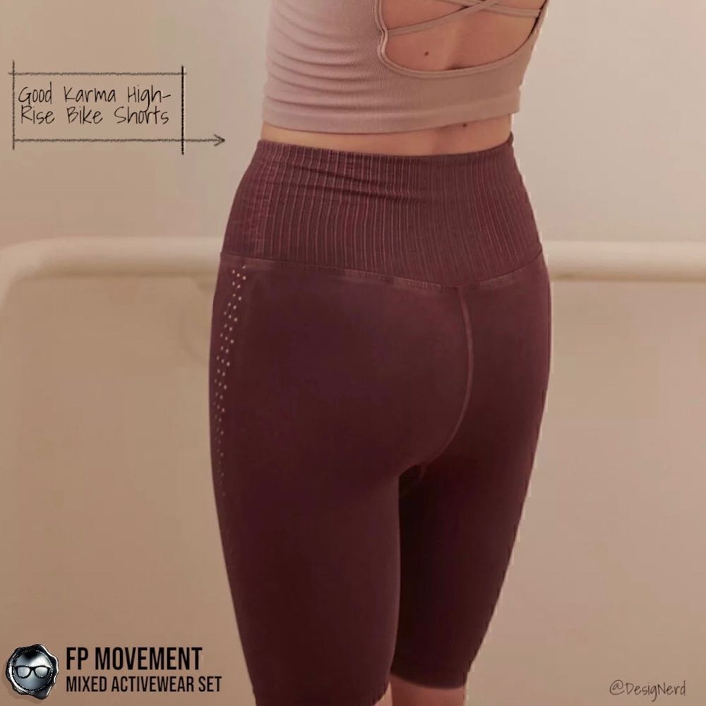 FP MOVEMENT SET: GOOD KARMA SQUARE NECK BRA + BIKE SHORTS + HAPPINESS RUNS CROP - Picture 12 of 16